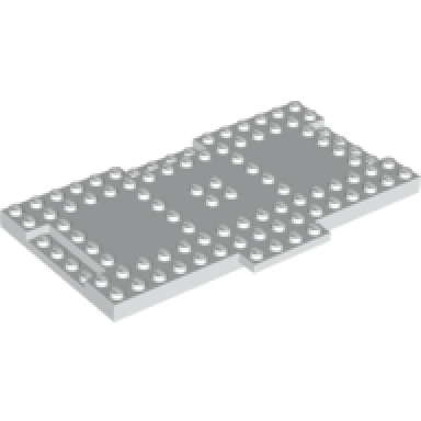 white brick modified 8 x 16 x 2 3 with 1 x 4 indentations and 1 x 4 plate