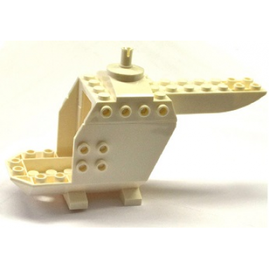 white helicopter body with top pin