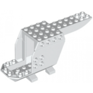 white helicopter body without top pin