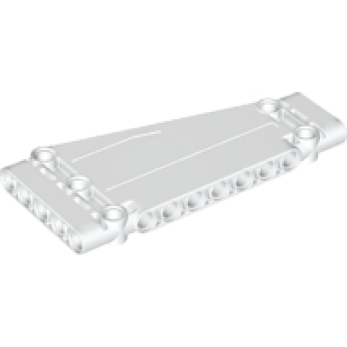 white technic panel plate 5 x 11 x 1 tapered