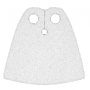 white minifigure cape cloth standard - spongy stretchable fabric - 3.9cm height