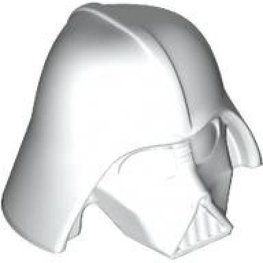 white minifigure headgear helmet sw darth vader type 2 top
