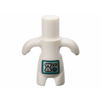 white body dreamzzz creature dreamling with silver control panel with hourglass lime button and dark turquoise gauge pattern