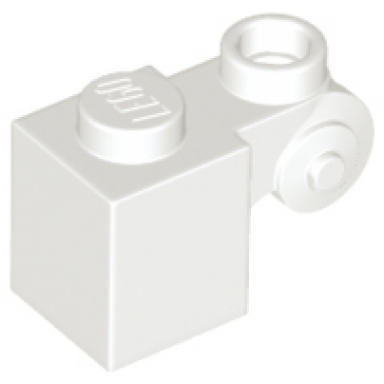 white brick modified 1 x 1 with scroll with hollow stud