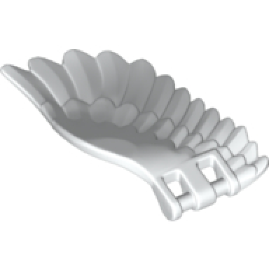 wing 4 x 7 right with feathers and bar handles