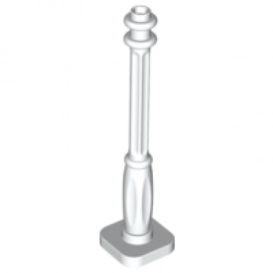 white support 2 x 2 x 7 lamp post 6 base flutes