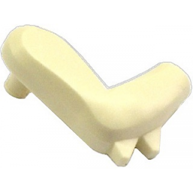 white dinosaur leg small front with pin and 2 elbow spikes - right