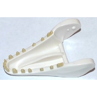 white dinosaur jaw lower indominus rex with tan teeth pattern