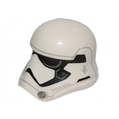 white minifigure headgear helmet sw stormtrooper ep 8 pointed mouth pattern