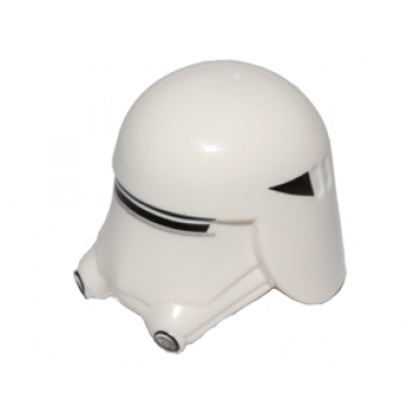 white minifigure headgear helmet sw snowtrooper ep 7 pattern