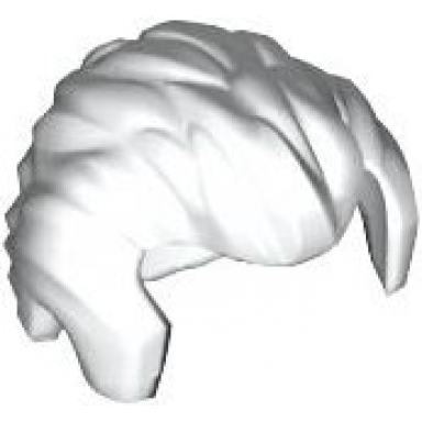white minifigure hair short swept back with sideburns and widows peak