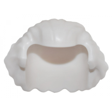 white minifigure hair swept back with widows peak chin length and bushy in back