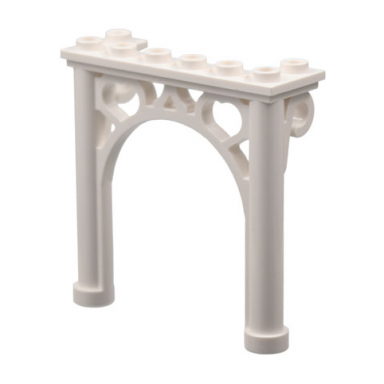 white arch 2 x 6 x 5 ornamented