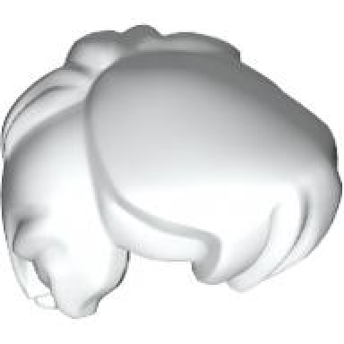 white minifigure hair short shaggy