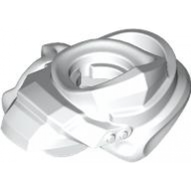 white minifigure armor shoulder pad and wrap with scabbard for 2 katanas