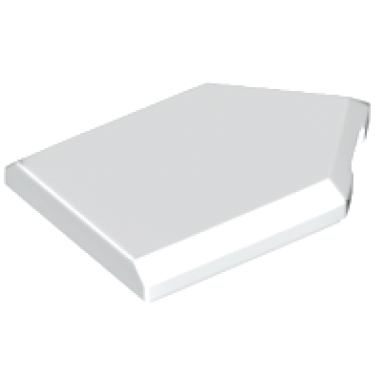white tile modified 2 x 3 pentagonal