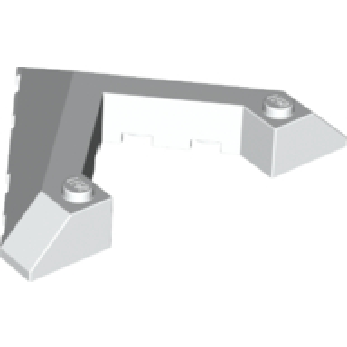 white wedge 6 x 8 pointed cutout