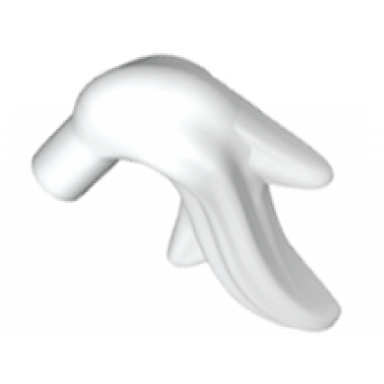 white minifigure plume feather ponytail