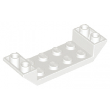 white slope inverted 45 6 x 2 double with 2 x 4 cutout