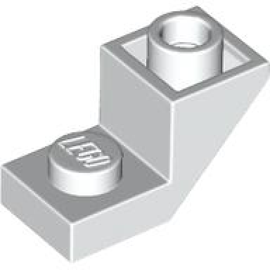 white slope inverted 45 2 x 1 with 2 3 cutout