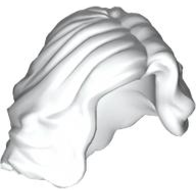 white minifigure hair female mid-length wavy