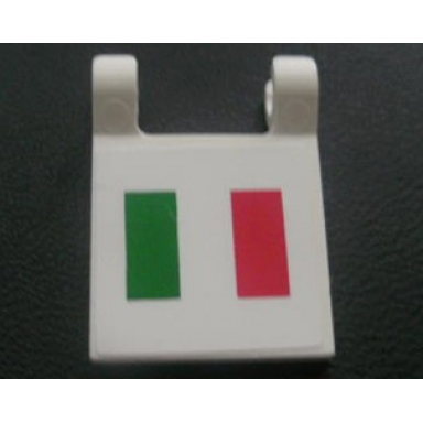 flag 2 x 2 square with italian flag pattern sticker - set 8672