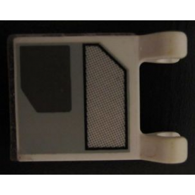 white flag 2 x 2 square with ucs x-wing pattern model left side sticker - set 7191