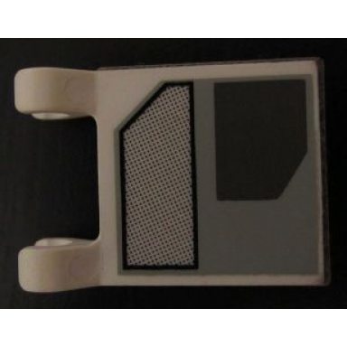 white flag 2 x 2 square with ucs x-wing pattern model right side sticker - set 7191