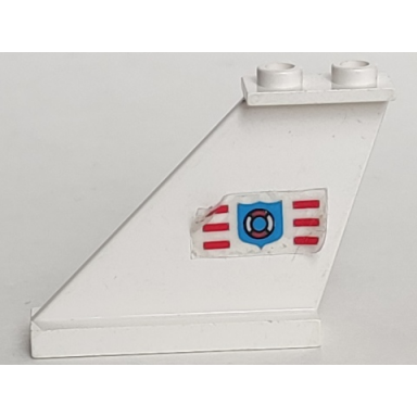 white tail 4 x 1 x 3 with coast guard logo pattern model left side sticker - set 6353