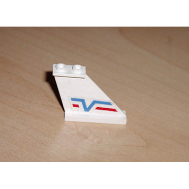 tail 4 x 1 x 3 with blue v and red line pattern on both sides stickers - set 6346