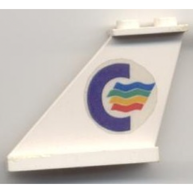 tail 4 x 1 x 3 with color line logo pattern model left side sticker - set 1955