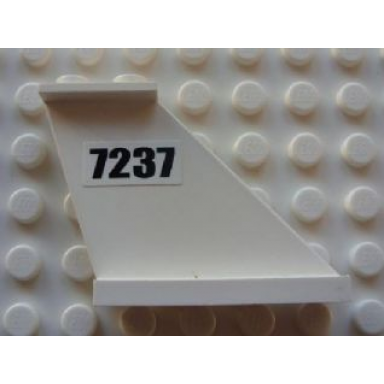 white tail 4 x 1 x 3 with black 7237 pattern on both sides stickers - set 7237