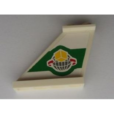 white tail 4 x 1 x 3 with box and arrows and globe left and red sp3 badge and black police right pattern stickers - set 5983