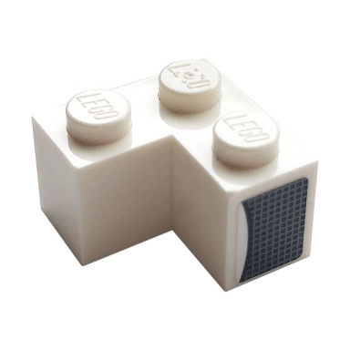 brick 2 x 2 corner with grille pattern model right side sticker - set 76897