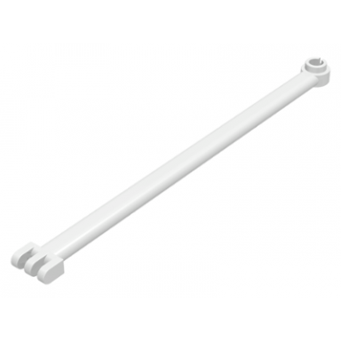 white hinge bar 12l with 3 fingers and open end stud
