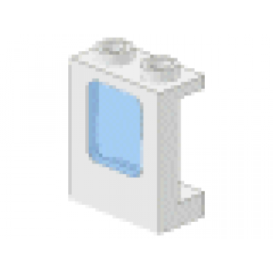white window 1 x 2 x 2 plane with trans-light blue glass 2377 4862