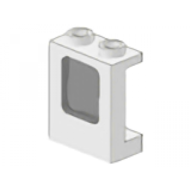 white window 1 x 2 x 2 plane with trans-brown glass 2377 4862