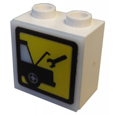 white electric light 1 1 8 x 2 x 1 2 3 cabinet with lamp holes sign back with milky white electric light 2 x 2 clip-on plate with car repair pattern 2383 2384pb02