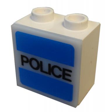 white electric light 1 1 8 x 2 x 1 2 3 cabinet with lamp holes sign back with milky white electric light 2 x 2 clip-on plate with police pattern 2383 2384pb07