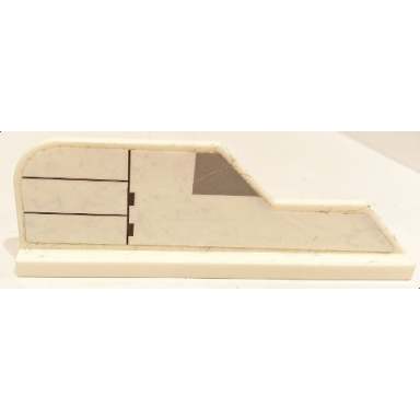 white tail 8 x 1 with stepped fin with light bluish gray trapezoid corner and black lines pattern sticker - set 75175