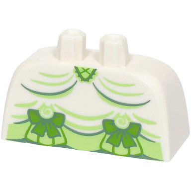 lower body skirt wide with side hoops panniers with yellowish green and sand green dress trim lime laces and bows pattern bam