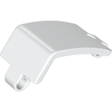 white technic panel curved 3 x 5 x 3