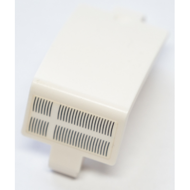 white technic panel curved 3 x 5 x 3 with black grille lines pattern sticker - set 42064