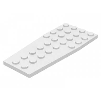 white wedge plate 4 x 9 without stud notches