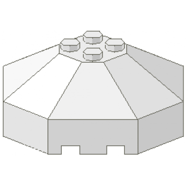 white windscreen 6 x 6 x 2 octagonal canopy without axle hole