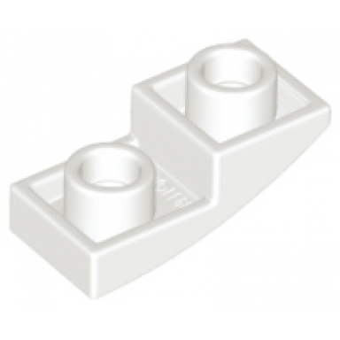 white slope curved 2 x 1 x 2 3 inverted