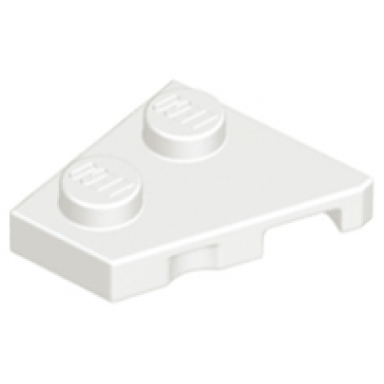 white wedge plate 2 x 2 left