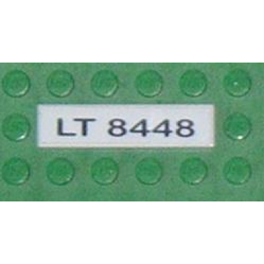white tile 1 x 4 with lt 8448 pattern sticker - set 8448