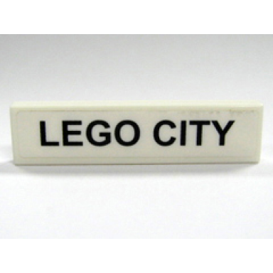white tile 1 x 4 with lego city pattern sticker - set 7997