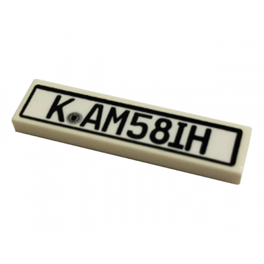 white tile 1 x 4 with k am58ih without safety inspection decal pattern sticker - set 10265